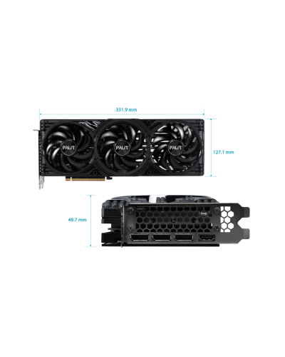 ვიდეო ბარათი Palit RTX5070Ti GAMINGPRO-S 16GB GDDR7 256bit 3-DP HDMI NE7507T019T2-GB2031U