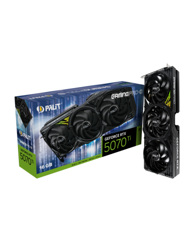 ვიდეო ბარათი Palit RTX5070Ti GAMINGPRO-S 16GB GDDR7 256bit 3-DP HDMI NE7507T019T2-GB2031U