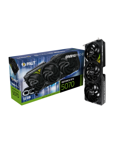 ვიდეო ბარათი Palit RTX5070 GAMINGPRO-S OC 12GB GDDR7 192bit 3-DP HDMI NE75070T19K9-GB2050U