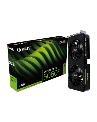 ვიდეო ბარათი Palit RTX5060Ti DUAL 8GB GDDR7 128bit 3-DP HDMI NE7506T019P1-GB2062D