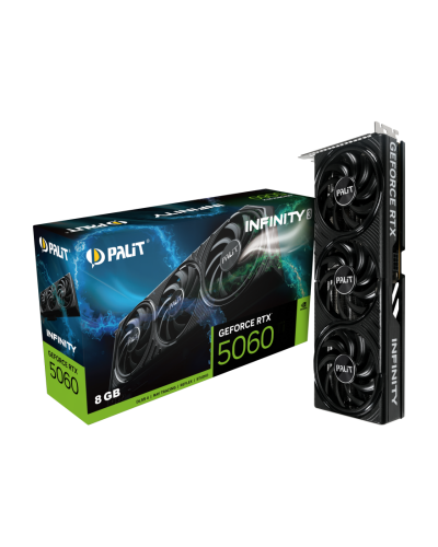 ვიდეო ბარათი Palit RTX5060 INFINITY 3 8GB GDDR7 128bit 3-DP HDMI NE75060019P1-GB2063S
