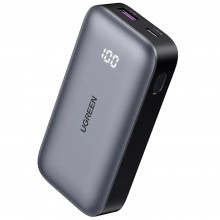 პორტატული დამტენი UGREEN PB502 (25185) Nexode, 10000mAh 30W, Type-C, USB, Power Bank, Grey