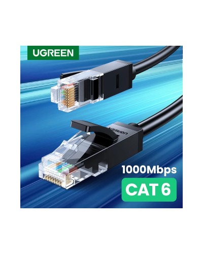 UGREEN NW102 (20163) Cat6 პაჩკორდი UTP LAN კაბელი, 8 მ, შავი