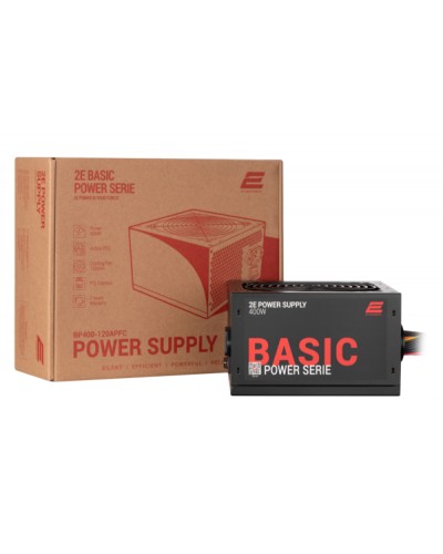 კვების ბლოკი 2E  PSU ATX400 (400W), 120mm, 1xMB 24pin(20+4), 1xCPU 4pin, 1xMolex, 3xSATA, Bulk