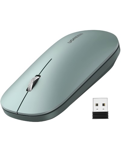 მაუსი UGREEN MU001 (90374) Wireless 2.4G Slim Silent Mouse, 4000DP, Green