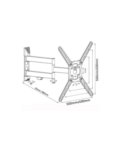 ტელევიზორის საკიდი მოძრავი Allscreen Universal LCD LED TV Bracket 26"-55" ინჩი CTMC37