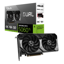ვიდეო ბარათი DUAL-RTX5060TI-O16G, ASUS Dual GeForce RTX™ 5060 Ti 16GB GDDR7 OC Edition, HDMI, 3x DP,128-bit, 550W (90YV0MH0-M0NA00)