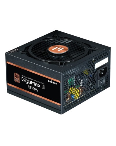 კვების ბლოკი Zalman PSU Gigamax 3 (850W), 88%, 80+ Bronze, 120mm, 1xMB 24pin(20+4), 2xCPU (8pin(4+4)+8pin), 3xMolex, 6xSATA, 4xPCIe 8pin(6+2), 1xPCIe GEN5 16pin,