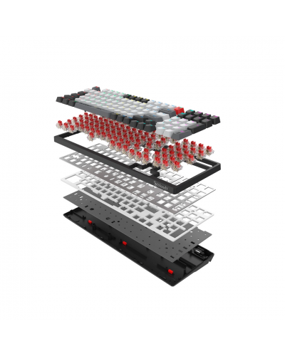 კლავიატურა A4Tech Bloody WS98 Dual-Core Wireless Mechanical Keyboard BLMS Red Plus Switch Bloody Grey