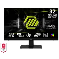 Gaming მონიტორი MSI  MAG 322UPF  32" / UHD / 4K 160Hz / 1MS / Rapid IPS / 400 cd/m² / AMD FreeSync™ Premium / HDMI / USB / DP / Black (9S6-3DC79T-014)