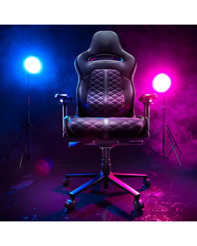 სავარძელი Razer Enki PU Leather, 4D-Armrests, black (RZ38-03720300-R3G1)