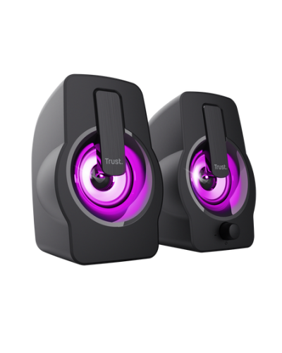 სტერეო დინამიკები Trust GEMI 2.0 Speaker RGB Black (22948)