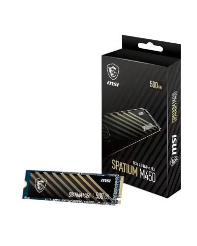 მყარი დისკი MSI SPATIUM M450 PCIe 4.0 NVMe M.2 500GB V1 (S78-440K380-P83)