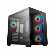 ქეისი CG530 4F Deepcool, ITX/Micro-ATX/ATX , USB3.0×2、USB2.0×1、Audio/Mic×1, tempered glass Side: 3×120mm Side: 3×120mm PWM+ARGB
