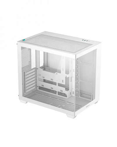 ქეისი CG530 4F WH Deepcool, ITX/Micro-ATX/ATX , USB3.0×2、Gen2 Type-C x1、Au/Mi, tempered glass Side: 3×120mm Side: 3×120mm PWM+ARGB White