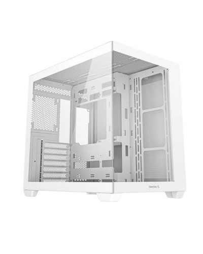 ქეისი CG530 4F WH Deepcool, ITX/Micro-ATX/ATX , USB3.0×2、Gen2 Type-C x1、Au/Mi, tempered glass Side: 3×120mm Side: 3×120mm PWM+ARGB White