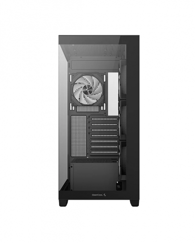 ქეისი CG580 4F DEEPCOOL Mid-Tower Case , USB3.0×2 / Audio×1t, Top: Side: 360mm AIO 3×120mm PWM+ARGB, tempered glass, Black