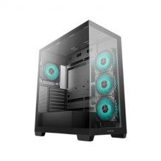 ქეისი CG580 4F DEEPCOOL Mid-Tower Case , USB3.0×2 / Audio×1t, Top: Side: 360mm AIO 3×120mm PWM+ARGB, tempered glass, Black