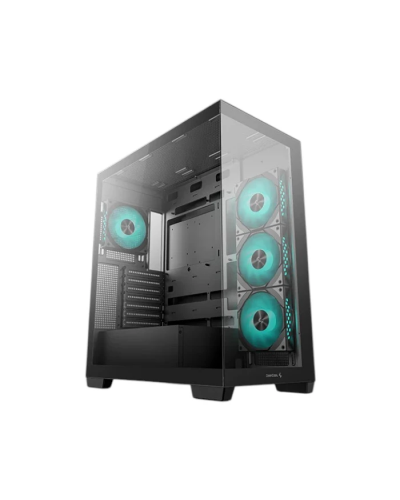 ქეისი CG580 4F DEEPCOOL Mid-Tower Case , USB3.0×2 / Audio×1t, Top: Side: 360mm AIO 3×120mm PWM+ARGB, tempered glass, Black