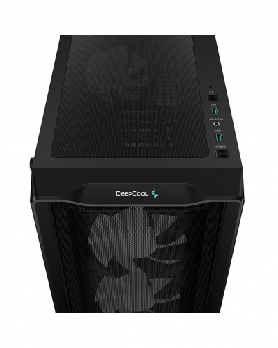 ქეისი CC560 MESH V2 DEEPCOOL, Mini-ITX / Micro-ATX / ATX 2x3.5 1x2.5, 4×120mm ARGB, Black