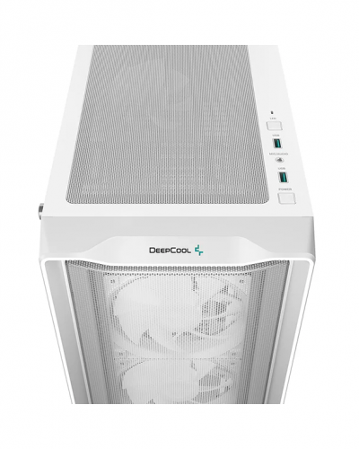 ქეისი CC560 MESH V2 DEEPCOOL, Mini-ITX / Micro-ATX / ATX 2x3.5 1x2.5, 4×120mm ARGB, White