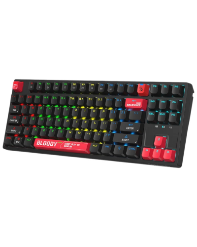 კლავიატურა A4Tech Bloody S87 RGB Mechanical Red Plus Switch Keyboard Energy Red