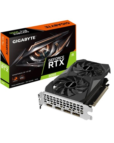 ვიდეო ბარათი Gigabyte GeForce RTX3050 WINDFORCE OC V2 6GB 96-Bit GDDR6 (GV-N3050WF2OCV2-6GD)