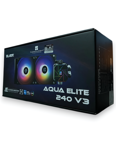 ქულერი THERMALRIGHT Aqua Elite 240 Black V3 ARGB AIO Liquid CPU Universal Cooler 