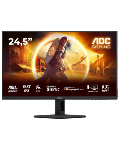 მონიტორი AOC Gaming 25G4SRE - 25 inch Full HD monitor, 300 Hz, 0.3 ms , G-Sync comp., HDR400 (1920x1080, 2x HDMI 2.0, DisplayPort 1.4) black-red