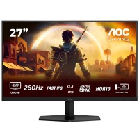 მონიტორი AOC Gaming Q27G42ZE - 27 inch 2k gaming monitor, 260 Hz, 0.3 ms, G-Sync comp., HDR10 black-red