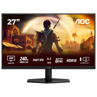 მონიტორი AOC Gaming Q27G42ZE - 27 inch 2k gaming monitor, 260 Hz, 0.3 ms, G-Sync comp., HDR10 black-red
