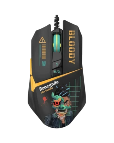 მაუსი A4tech Bloody W63 MAX RGB Gaming Mouse Renegade Midnight