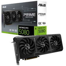 ვიდეო დაფა ASUS  PRIME-RTX5080-O16G, GeForce RTX5080, 16GB, 256bit, HDMI, DP, Black (90YV0LX0-M0NA00)