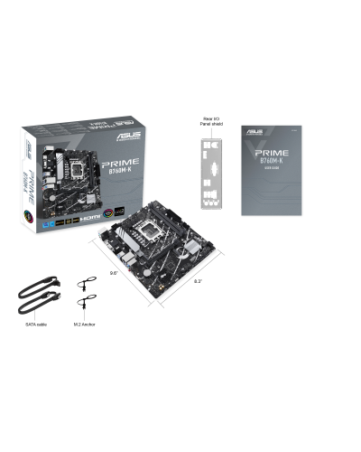 დედა დაფა ASUS Motherboard PRIME B760M-K s1700 B760 2xDDR5 M.2 HDMI D-Sub mATX (90MB1FI0-M1EAY0)
