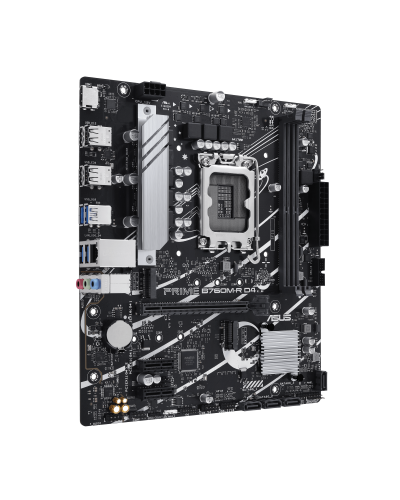 დედა დაფა ASUS Prime B760M-R D4 Gaming Motherboard Socket Intel LGA 1700 microATX, PCIe 4.0, DDR4, HDMI, SATA 6 Gbit/s, Aura Sync (162180)