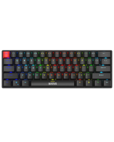 კლავიატურა Marvo KG933G Saber 61, Wired, USB, RGB, Mechanical Gaming Keyboard, black
