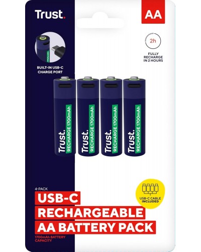 TRUST 25631 USB-C დატენვადი ელემენტები 4P-AA (000000111447)