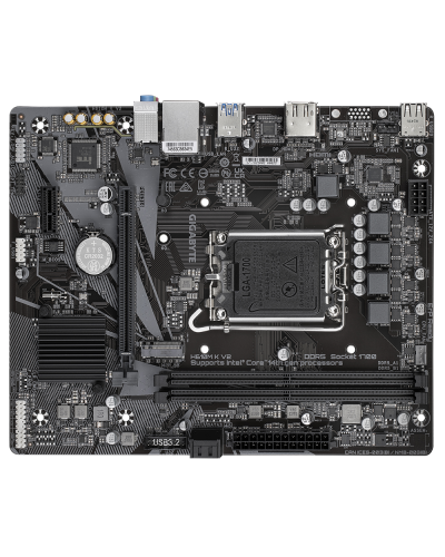 დედა დაფა Gigabyte  H610M K V2 1.0, LGA1700, DDR5 DIMM, 128GB (9MH61MK52-00-G10)