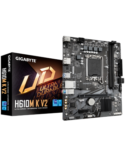 დედა დაფა Gigabyte  H610M K V2 1.0, LGA1700, DDR5 DIMM, 128GB (9MH61MK52-00-G10)