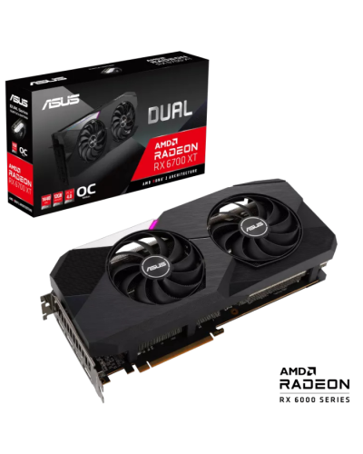 ვიდეო ბარათი ASUS Dual Radeon™ RX 6700 XT OC Edition 12GB GDDR6 DUAL-RX6700XT-O12G (90YV0G83-M0CA00) (მეორადი)