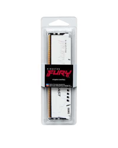 ოპერატიული მეხსიერება Kingston FURY White XMP 16GB 5600MHz DDR5 DIMM CL40 1Rx8 2G x 64-Bit (KF556C40BW-16)
