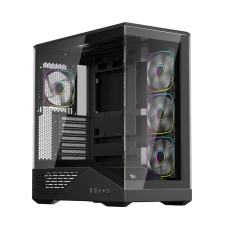 ქეისი 1STPLAYER GM7 Gaming Case, 4x120mm ARGB Fan, W/O PSU, Black (GM7-BK-3FN7R-1FN7)