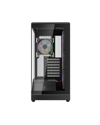 ქეისი 1STPLAYER GM7 Gaming Case, 4x120mm ARGB Fan, W/O PSU, Black (GM7-BK-3FN7R-1FN7)