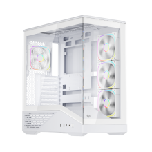 ქეისი 1STPLAYER GM7 Gaming Case, 4x120mm ARGB Fan, W/O PSU, white (GM7-BK-3FN7R-1FN7)