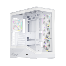 ქეისი 1STPLAYER GM7 Gaming Case, 4x120mm ARGB Fan, W/O PSU, white (GM7-BK-3FN7R-1FN7)
