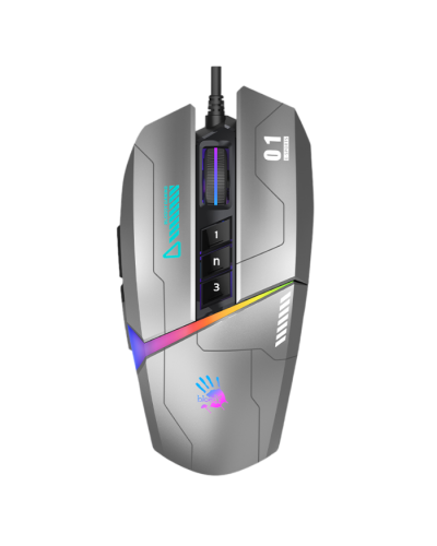 მაუსი A4tech Bloody W60 Max RGB Gaming Mouse Gun Grey 
