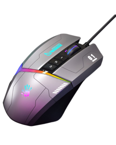 მაუსი A4tech Bloody W60 Max RGB Gaming Mouse Gun Grey 
