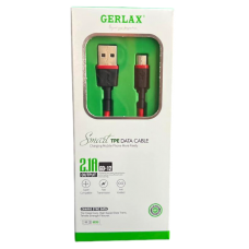 USB კაბელი Gerlax GD-12, 2,1A, 1მ, micro USB, RED