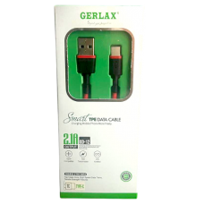 USB კაბელი Gerlax GD-12, 2,1A, 1მ, Type-C USB, RED