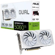 ვიდეო ბარათი ASUS Dual GeForce RTX™ 5060 Ti 16GB GDDR7 OC Edition, HDMI WHITE